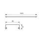 Tece TECEdrainline - Grille Quadratum pour caniveau de douche 1500 mm, inox brossé 601551