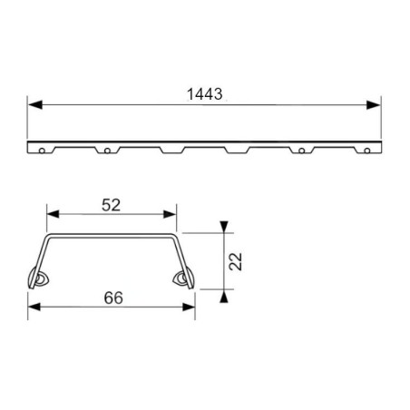 Tece TECEdrainline - Caniveau de douche 1500 mm, inox poli 601582