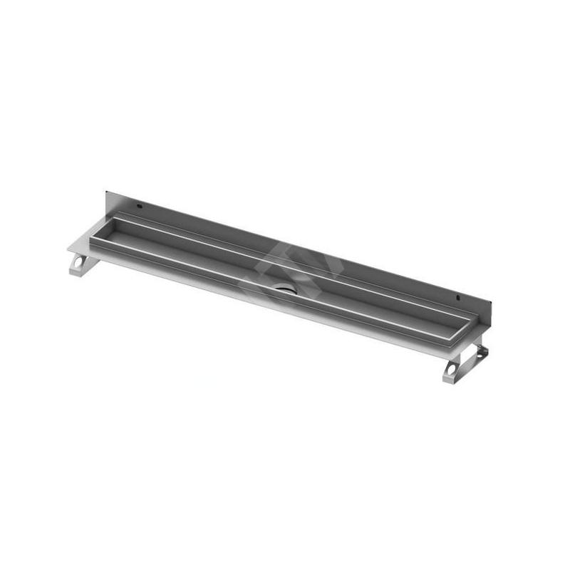 Tece TECEdrainline - Caniveau de douche 800 mm, pour installation murale, avec bande d'étanchéité Seal System, acier inoxydable