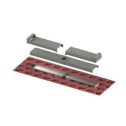 Tece TECEdrailine-Evo - Caniveau de douche Evo 1000 mm, avec bride, couvercle de protection, acier inoxydable 601002