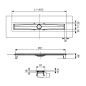 Tece TECEdrailine-Evo - Caniveau de douche Evo 1000 mm, avec bride, couvercle de protection, acier inoxydable 601002