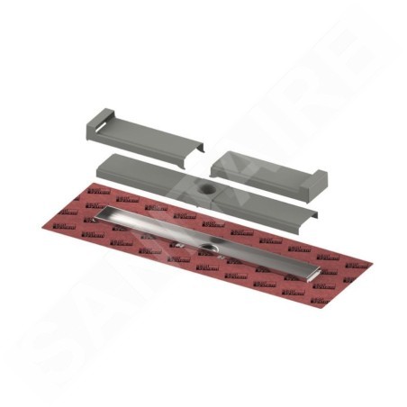 Tece TECEdrailine-Evo - Caniveau de douche Evo 1200 mm, avec bride, couvercle de protection, acier inoxydable 601202