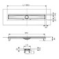 Tece TECEdrailine-Evo - Caniveau de douche Evo 900 mm, pour montage mural, couvercle de protection, acier inoxydable 600903