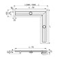 Tece TECEdrainline - Caniveau de douche d´angle, 900 mm, acier inoxydable 610900