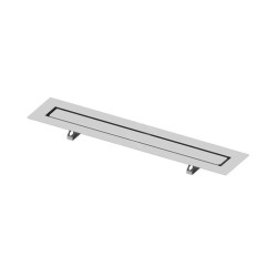 Tece TECEdrainline - Caniveau de douche 800 mm, pour coller des carreaux, avec couvercle, acier inoxydable 650800