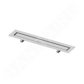 Tece TECEdrainline - Caniveau de douche 1000 mm, pour coller des carreaux, avec couvercle, acier inoxydable 651000