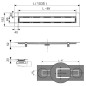 Tece TECEdrainline - Caniveau de douche 1000 mm, pour coller des carreaux, avec couvercle, acier inoxydable 651000