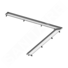 Tece TECEdrainline - Grille pour caniveau à douche d'angle 900 mm, acier inoxydable poli 610982
