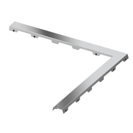 Tece TECEdrainline - Grille pour caniveau à douche d'angle 1000 mm, acier inoxydable poli 611082