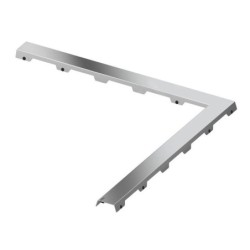 Tece TECEdrainline - Grille pour caniveau à douche d'angle 1200 mm, acier inoxydable poli 611282