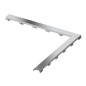 Tece TECEdrainline - Grille pour caniveau à douche d'angle 1200 mm, acier inoxydable poli 611282