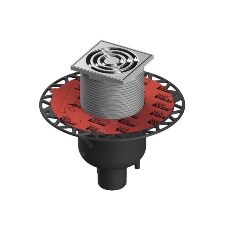 Tece Douchegoten - Siphon de sol droit 100x100 mm, acier inoxydable/plastique 3601300