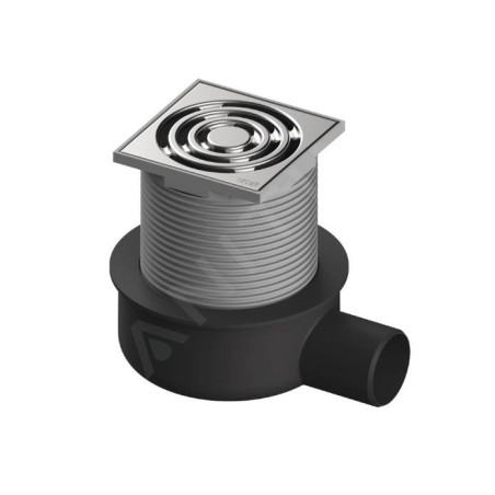 Tece Douchegoten - Siphon du sol latéral, abaissé, 100x100 mm, acier inoxydable/plastique 3601050