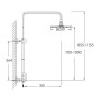 Steinberg 100 - Set de douche sans robinetterie, diamètre 200mm, chrome 100 2770 Steinberg 100 - Set de douche sans robinetterie, diamètre 200mm, chrome 100 2770