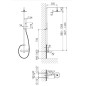 Steinberg 100 - Set de douche avec robinetterie, diamètre 200mm, noir mat 100 2760 S