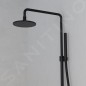 Steinberg 100 - Set de douche avec robinetterie, diamètre 200mm, noir mat 100 2760 S