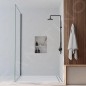 Steinberg 100 - Set de douche avec robinetterie, diamètre 200mm, noir mat 100 2760 S