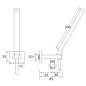 Steinberg 135 - Set de pommeau de douche, support et flexible, nickel brossé 135 1670 BN