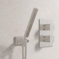 Steinberg 135 - Set de pommeau de douche, support et flexible, nickel brossé 135 1670 BN