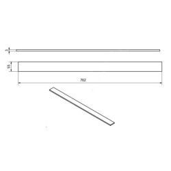 I-Drain Liquid - Grille pour bac à douche Liquid, longueur 70 cm, or clair EDRO.WG.0700