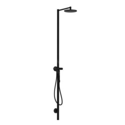 Axor Starck - Set de douche avec robinetterie, diamètre 24 mm, 1 jet, noir mat 12670670