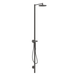 Axor Starck - Set de douche avec thermostat, diamètre 24 mm, 1 jet, chrome noir brossé 12672340
