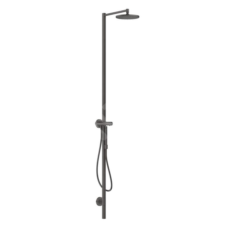 Axor Starck - Set de douche avec thermostat, diamètre 24 mm, 1 jet, chrome noir brossé 12672340