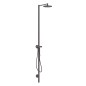 Axor Starck - Set de douche avec thermostat, diamètre 24 mm, 1 jet, chrome noir brossé 12672340