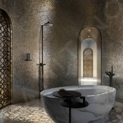 Axor Starck - Set de douche avec thermostat, diamètre 24 mm, 1 jet, noir mat 12672670