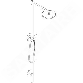 Axor Starck - Set de douche avec thermostatique, diamètre 24 cm, 1 jet, aspect inox 12672800
