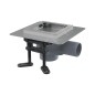 Alcadrain Douchegoten - Siphon de sol latéral 13x13 cm, combiné avec le bouchon anti-odeur SMART, sans grille APV130
