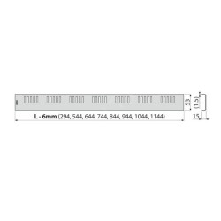 Alcadrain Grilles - Grille pour bac à douche 300 mm, acier inoxydable DREAM-300L