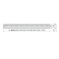 Alcadrain Grilles - Grille pour bac à douche 1050 mm, acier inoxydable HOPE-1050L