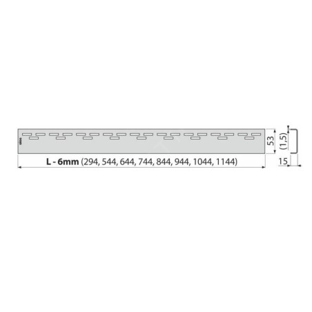 Alcadrain Grilles - Grille pour bac à douche 1050 mm, acier inoxydable mat HOPE-1050M