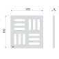 Alcadrain Grilles - Grille 102x102 mm, bronze antique MPV001-ANTIC