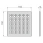 Alcadrain Grilles - Grille 102x102 mm, acier inoxydable MPV015