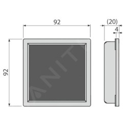 Alcadrain Grilles - Grille pour l'insertion de carreaux 92x92 mm, acier inoxydable MPV016