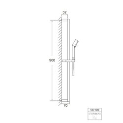 Steinberg 135 - Set de douchette à main, barre et flexible, chrome 135 1622