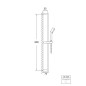 Steinberg 135 - Set de douchette à main, barre et flexible, chrome 135 1622