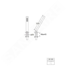 Steinberg 160 - Pommeau de douche sur bord de baignoire, chrome 160 1630