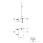 Steinberg 230 - Set de pommeau de douche, support et flexible, chrome 230 1650