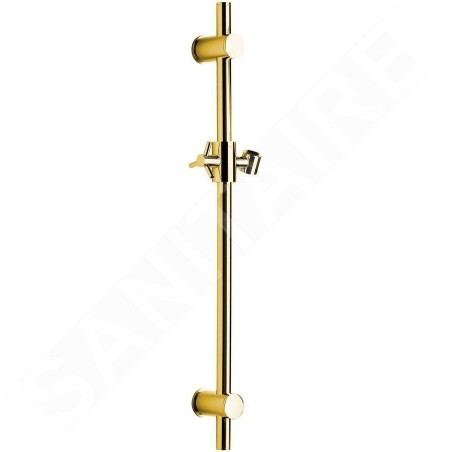 Sapho Douches - Barre de douche avec support, longueur 700 mm, or SC017