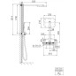 Steinberg 390 - Set de douche avec thermostat, 255x210 mm, chrome 390 2743 Steinberg 390 - Set de douche avec thermostat, 255x210 mm, chrome 390 2743