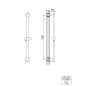 Steinberg 100 - Barre de douche, 900 mm, noir 100 1623 S