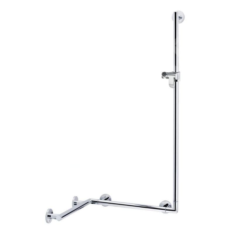 Keuco Plan Care - Barre de maintien avec barre de douche, 80x68 cm, d'angle, chromée 34908016411 Keuco Plan Care - Barre de maintien avec barre de douche, 80x68 cm, d'angle, chromée 34908016411