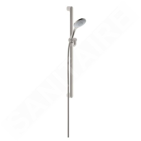 Keuco Edition 400 - Set de pommeau de douche, barre et flexible, 3 jets, nickel brossé 51587050000