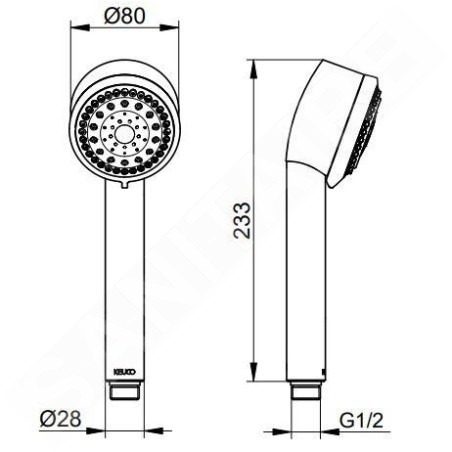 Keuco Plan blue - Pommeau de douche, chrome 53980010300