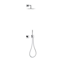 Keuco IXMO - Set de douche avec thermostat à encastrer, 25 x 25 cm, chrome 59602010002