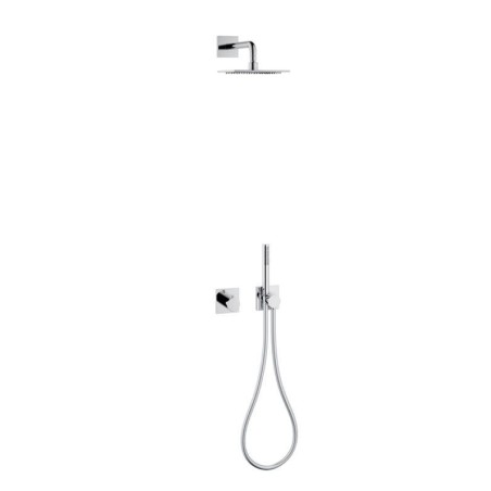 Keuco IXMO - Set de douche avec thermostat à encastrer, 25 x 25 cm, chrome 59602010002