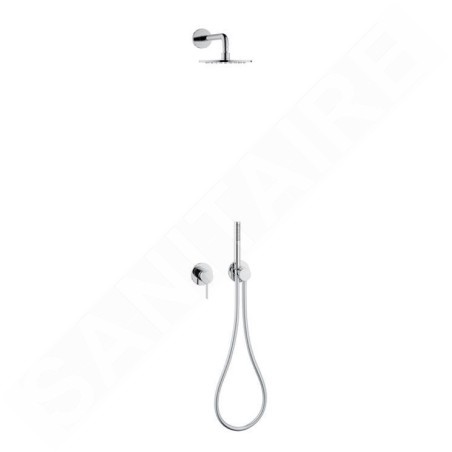 Keuco IXMO - Set de douche avec mitigeur encastré, diamètre 25 cm, chrome 59603010001